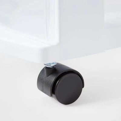 3 Drawer Wide Cart White - Brightroom™ 4 3 Drawer Wide Cart White - Brightroom™ - Image 2