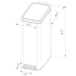 45L Slim Step Trash Can - Brightroom™ 8 45L Slim Step Trash Can - Brightroom™ -Brightroom shop GUEST 782fbc38 f1ee 4add 8801 259639e06f18