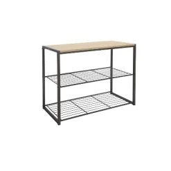 3 Tier Shoe Rack Black Metal with Natural Wood - Brightroom™ 13 3 Tier Shoe Rack Black Metal with Natural Wood - Brightroom™ -Brightroom shop GUEST 79ac2ad6 ba46 41df b1a6 c43dc18b4832