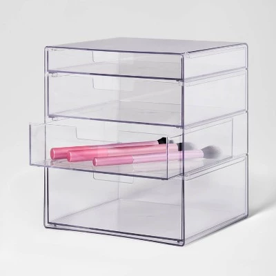 4 Drawer Stackable Countertop Organizer Clear - Brightroom™ 5 4 Drawer Stackable Countertop Organizer Clear - Brightroom™ - Image 3
