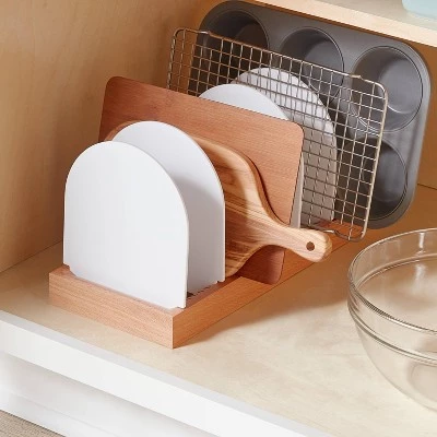 Wood Cookware Organizer White - Brightroom™ 3 Wood Cookware Organizer White - Brightroom™
