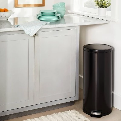 30L Round Step Trash Can - Brightroom™ Silver 3 30L Round Step Trash Can - Brightroom™ Silver