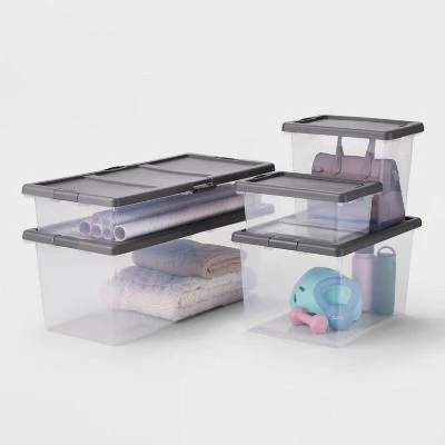 Underbed Latching Clear Storage Box - Brightroom™ 5 Underbed Latching Clear Storage Box - Brightroom™ - Image 3