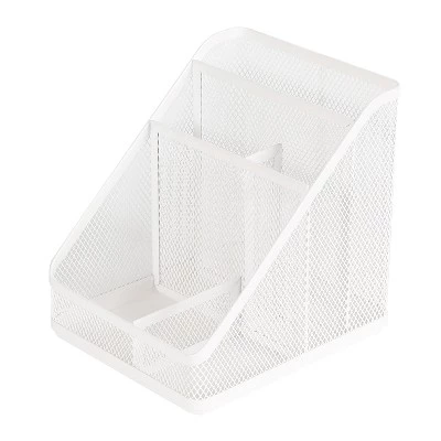 Mesh Medium Desktop Organizer White - Brightroom™ 3 Mesh Medium Desktop Organizer White - Brightroom™