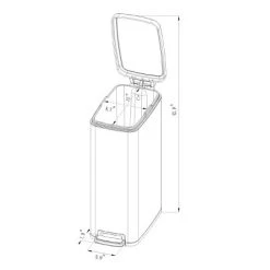 45L Slim Step Trash Can - Brightroom™ 9 45L Slim Step Trash Can - Brightroom™ -Brightroom shop GUEST 869a5ad1 0687 49c5 986b a36d11f424d8