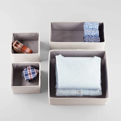 Set of 4 Collapsible Fabric Drawer Organizers - Brightroom™ 5 Set of 4 Collapsible Fabric Drawer Organizers - Brightroom™ - Image 3