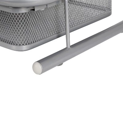 Mesh Monitor Stand with Drawer Silver - Brightroom™ 4 Mesh Monitor Stand with Drawer Silver - Brightroom™ - Image 2