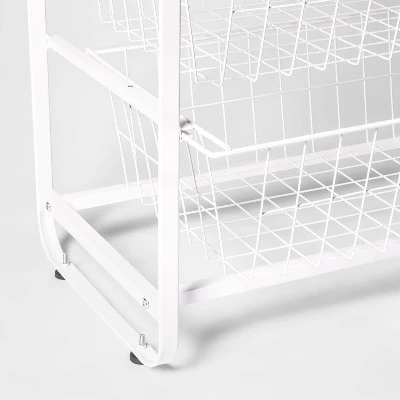 4 Drawer Metal Storage Organizer White - Brightroom™ 5 4 Drawer Metal Storage Organizer White - Brightroom™ - Image 3