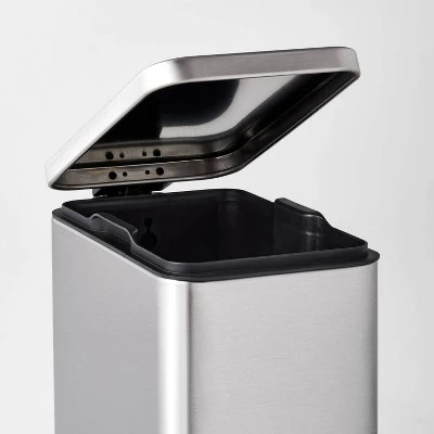 10L Stainless Slim Step Trash Can - Brightroom™ 4 10L Stainless Slim Step Trash Can - Brightroom™ - Image 2