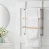 Over the Door Tiered Towel Rack with Wood - Brightroom™ Brushed Nickel 1 Over the Door Tiered Towel Rack with Wood - Brightroom™ Brushed Nickel -Brightroom shop GUEST 98778a7f 8e0c 4c4a 9552 90944b50a1f8