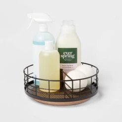 Divided Turntable Black Wire with Natural Wood - Brightroom™ 7 Divided Turntable Black Wire with Natural Wood - Brightroom™ -Brightroom shop GUEST aa83c3b1 19ba 41dd ba5d e1b86512a437