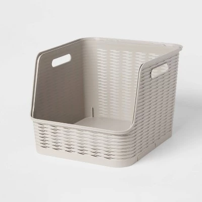 Wave Open Front Bin - Brightroom™ White 5 Wave Open Front Bin - Brightroom™ White - Image 4