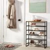 5 Tier Shoe Rack Black Metal with Natural Wood - Brightroom™ 1 5 Tier Shoe Rack Black Metal with Natural Wood - Brightroom™ -Brightroom shop GUEST af7cae0b 946e 4802 b998 c51159d751f1