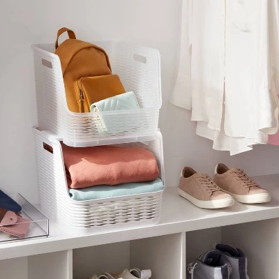 Wave Open Front Bin - Brightroom™ White 5 Wave Open Front Bin - Brightroom™ White -Brightroom shop GUEST b047f459 13ca 4904 b55e 4dcc50d444ae