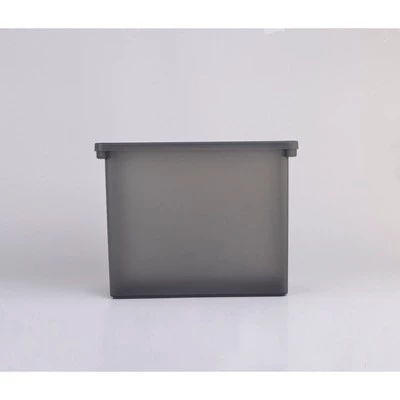 Plastic Hanging File Crate with Lid 13.66"x6.22"x11.3" Dark Gray - Brightroom™ 4 Plastic Hanging File Crate with Lid 13.66"x6.22"x11.3" Dark Gray - Brightroom™ - Image 2