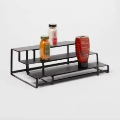 3-Tier Metal Expandable Spice Rack with Powder Coated Finish Black - Brightroom™ 5 3-Tier Metal Expandable Spice Rack with Powder Coated Finish Black - Brightroom™ -Brightroom shop GUEST b5630b2a 7341 41b3 9480 c165ed9e2e84