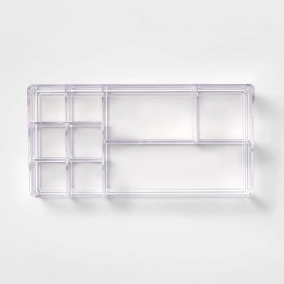 Bathroom Plastic 9 Slot Mixed Cosmetic Organizer Clear - Brightroom™ 4 Bathroom Plastic 9 Slot Mixed Cosmetic Organizer Clear - Brightroom™ - Image 2