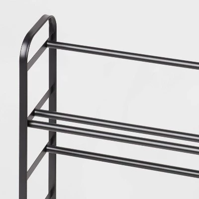 Small Space Metal Shoe Rack Black - Brightroom™ 4 Small Space Metal Shoe Rack Black - Brightroom™ - Image 2