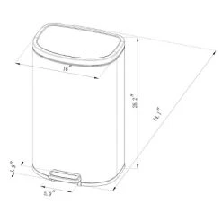 45L D Shape Step Trash Can - Brightroom™ 8 45L D Shape Step Trash Can - Brightroom™ -Brightroom shop GUEST c2061739 02e1 4b84 8bb6 9115a2781dbe