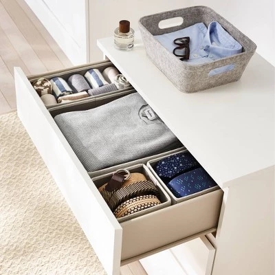 Set of 4 Collapsible Fabric Drawer Organizers - Brightroom™ 3 Set of 4 Collapsible Fabric Drawer Organizers - Brightroom™