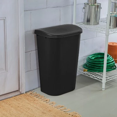 11.3gal Lift Top Waste Basket Black - Brightroom™ 4 11.3gal Lift Top Waste Basket Black - Brightroom™ - Image 2
