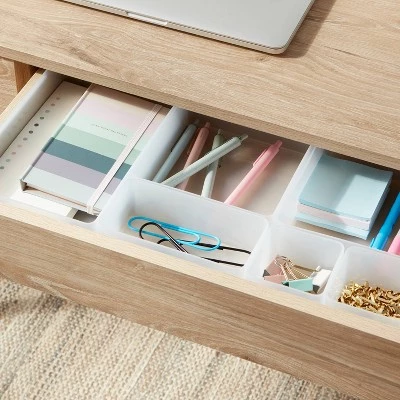 6pc Plastic Drawer Organizer Clear - Brightroom™ 3 6pc Plastic Drawer Organizer Clear - Brightroom™