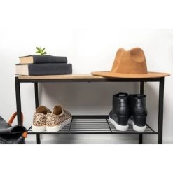 3 Tier Shoe Rack Black Metal with Natural Wood - Brightroom™ 18 3 Tier Shoe Rack Black Metal with Natural Wood - Brightroom™ -Brightroom shop GUEST c78940d7 09ac 4528 9c99 1acfbc7d38b2