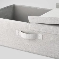 Underbed Fabric Bin with Lid Light Gray - Brightroom™ 5 Underbed Fabric Bin with Lid Light Gray - Brightroom™ -Brightroom shop GUEST cc31489b 1849 4697 88a6 1c4146266b27