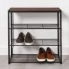 4 Tier Shoe Rack Black Metal with Walnut Wood - Brightroom™ 1 4 Tier Shoe Rack Black Metal with Walnut Wood - Brightroom™ -Brightroom shop GUEST cf06b7f4 5689 4304 b846 3f24676f2c19