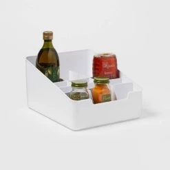 Plastic Bin with Angled Slots White - Brightroom™ 5 Plastic Bin with Angled Slots White - Brightroom™ -Brightroom shop GUEST cf580554 1b01 4c37 a5fe 5d3398121a53