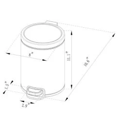 5L Round Step Trash Can - Brightroom™ Black 11 5L Round Step Trash Can - Brightroom™ Black -Brightroom shop GUEST d3dcba62 f1b0 452a 92cc 1c11982c1b4f