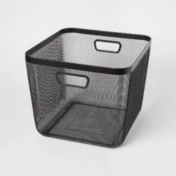 Metal Mesh Bin Black - Brightroom™ 9 Metal Mesh Bin Black - Brightroom™ -Brightroom shop GUEST d640c25d bff8 45e3 a149 de231318a7ca