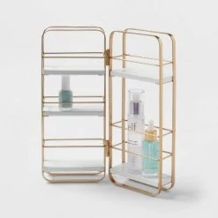 Foldable Shelf Countertop Organizer Brass - Brightroom™ 5 Foldable Shelf Countertop Organizer Brass - Brightroom™ -Brightroom shop GUEST d664cfd4 0de1 4ef6 8797 ef39fc3e15ee