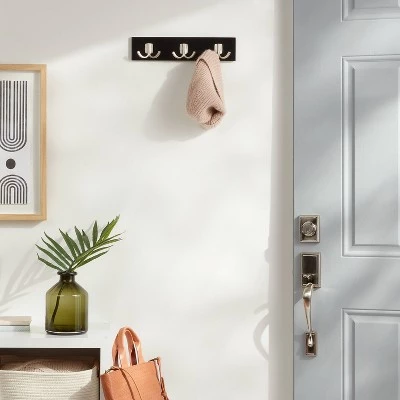 Modern Octopus 3 Rail Nickel Hooks Black - Brightroom™ 3 Modern Octopus 3 Rail Nickel Hooks Black - Brightroom™