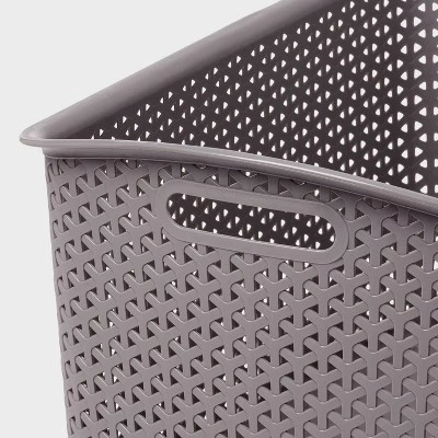 Y-Weave Jumbo Decorative Storage Basket Gray - Brightroom™ 4 Y-Weave Jumbo Decorative Storage Basket Gray - Brightroom™ - Image 2