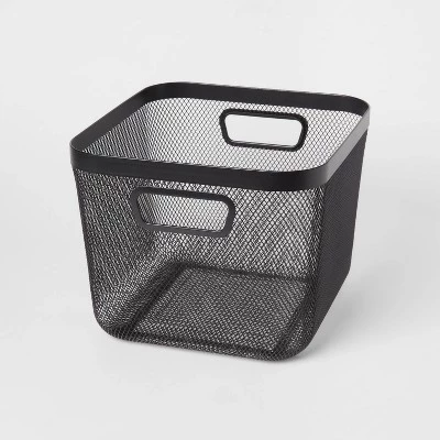 Metal Mesh Bin Black - Brightroom™ 5 Metal Mesh Bin Black - Brightroom™ - Image 3