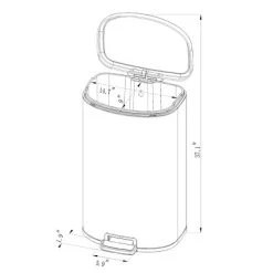 45L D Shape Step Trash Can - Brightroom™ 9 45L D Shape Step Trash Can - Brightroom™ -Brightroom shop GUEST dfcf1598 d01a 4f5f ae41 13a8e22b2c58