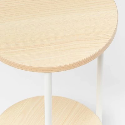 Wood Tub Table White Metal - Brightroom™ 4 Wood Tub Table White Metal - Brightroom™ - Image 2