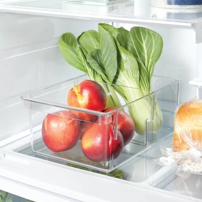 Standard Divided Fridge & Pantry Bin Clear - Brightroom™ 3 Standard Divided Fridge & Pantry Bin Clear - Brightroom™