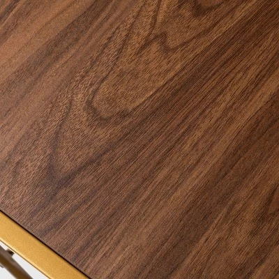 4 Tier Shoe Rack Brass with Walnut Wood - Brightroom™ 5 4 Tier Shoe Rack Brass with Walnut Wood - Brightroom™ - Image 3