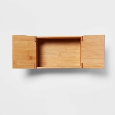 6" x 9" x 4" Rectangular Hinge Lid Bamboo Countertop Organizer - Brightroom™ 4 6" x 9" x 4" Rectangular Hinge Lid Bamboo Countertop Organizer - Brightroom™ - Image 2