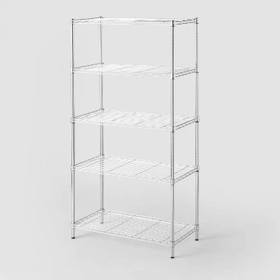 5 Tier Wire Shelving - Brightroom™ Black 6 5 Tier Wire Shelving - Brightroom™ Black - Image 4