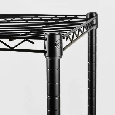 5 Tier Wire Shelving - Brightroom™ Black 4 5 Tier Wire Shelving - Brightroom™ Black - Image 2