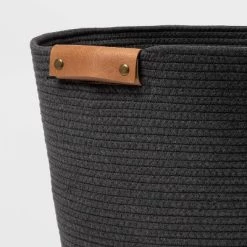 17" Coiled Rope Bin Warm Gray Charcoal - Brightroom™ 6 17" Coiled Rope Bin Warm Gray Charcoal - Brightroom™ -Brightroom shop GUEST ef5e0fca e50a 444a 9e73 83fec5bcd932