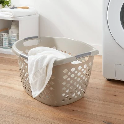 1.8bu Hip Hugger Laundry Basket Gray - Brightroom™ 3 1.8bu Hip Hugger Laundry Basket Gray - Brightroom™