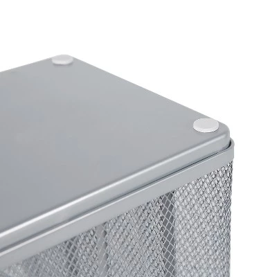 Mesh Medium Desktop Organizer Silver - Brightroom™ 5 Mesh Medium Desktop Organizer Silver - Brightroom™ - Image 3