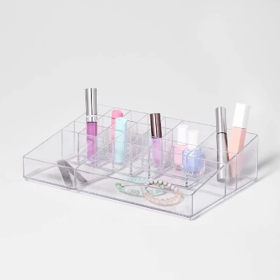 Bathroom Plastic Extra Large Cosmetic Organizer Clear - Brightroom™ 5 Bathroom Plastic Extra Large Cosmetic Organizer Clear - Brightroom™ - Image 3