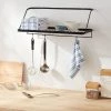 Metal Utility Shelf with Hooks Black - Brightroom™ 2 Metal Utility Shelf with Hooks Black - Brightroom™ -Brightroom shop GUEST fda7f52d 1f18 40d5 be40 fb7c7055c23b
