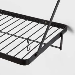 Metal Utility Shelf with Hooks Black - Brightroom™ 5 Metal Utility Shelf with Hooks Black - Brightroom™ -Brightroom shop GUEST fdf41bdf 3f7d 4c71 9a5b 51f742ccb546
